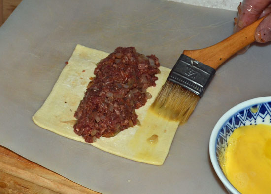 Laying it out and egging it